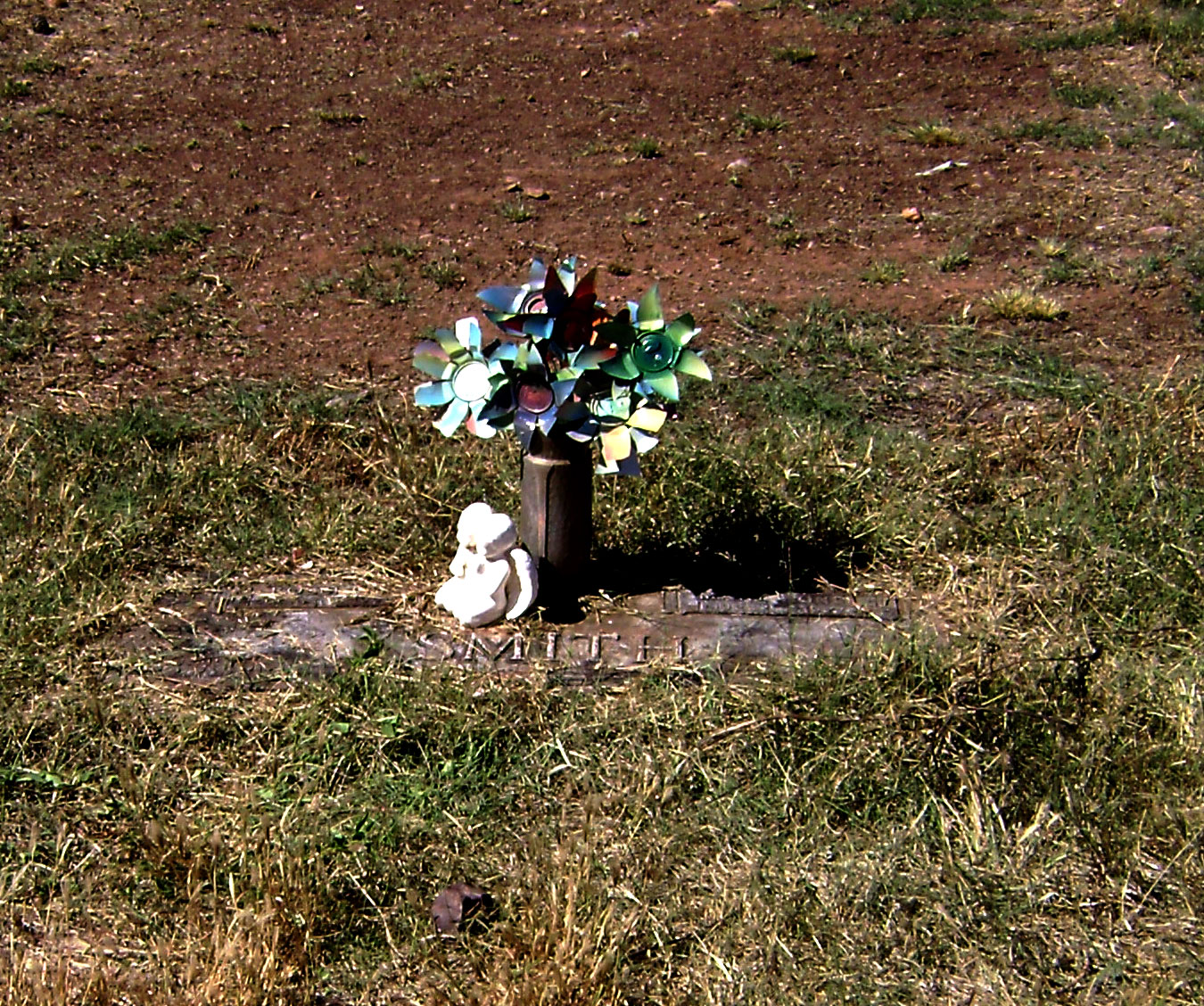 bisbee smith grave with wallflowers